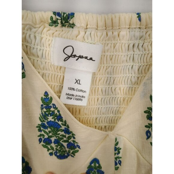 Japna Womens XL Spaghetti Strap Maxi Dress With Blue & Green Floral Print - Picture 6 of 6